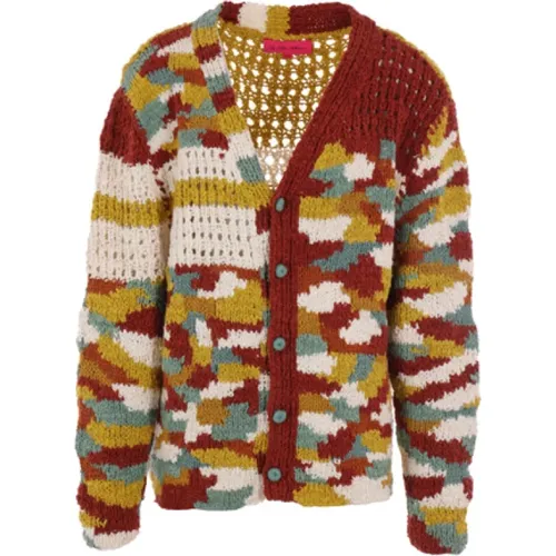 Cotton Cardigan MultiColour Sweater , male, Sizes: M, XL - The Elder Statesman - Modalova