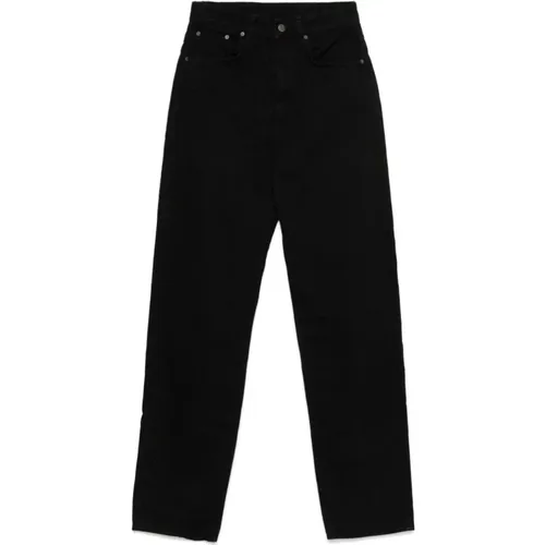 Schwarze Denim Jeans Hohe Taille Gerades Bein , Damen, Größe: W30 - Ksubi - Modalova