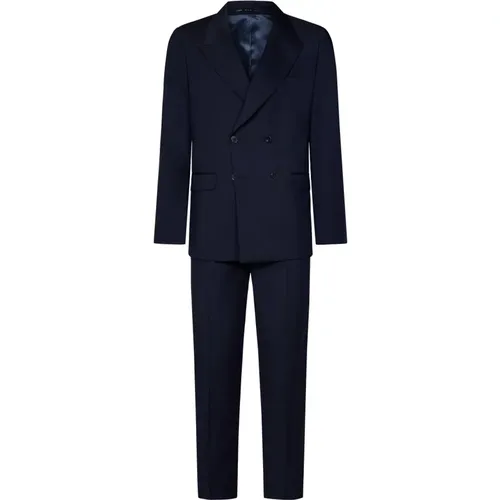 Double Breasted Suits,Blaues doppelreihiges Kleid mit Taschen - Low Brand - Modalova