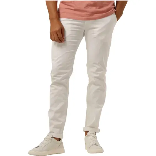 Moderne Weiße Chino Slim Hose , Herren, Größe: W34 L32 - Boss Orange - Modalova