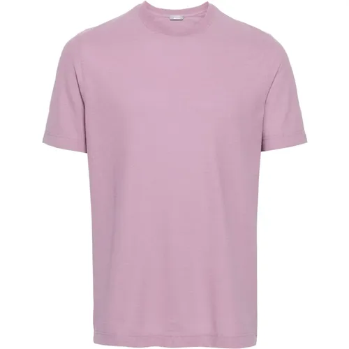 Cotton T-Shirt with 3 Buttons , male, Sizes: 2XL, L, 3XL, XL - Zanone - Modalova