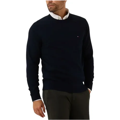 Cashmere Crew Neck Sweater , Herren, Größe: M - Tommy Hilfiger - Modalova