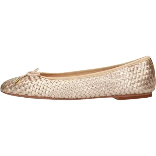 Goldene Ballerinas mit Zopfdetail , Damen, Größe: 39 EU - Inuovo - Modalova