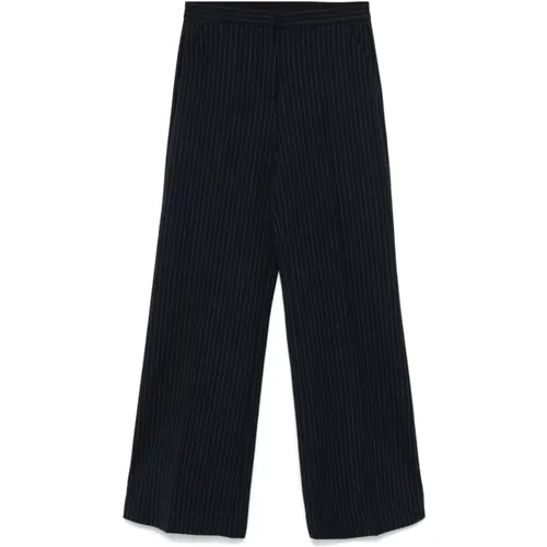 Blaue Weite Hose Aw24 , Damen, Größe: M - Calvin Klein - Modalova