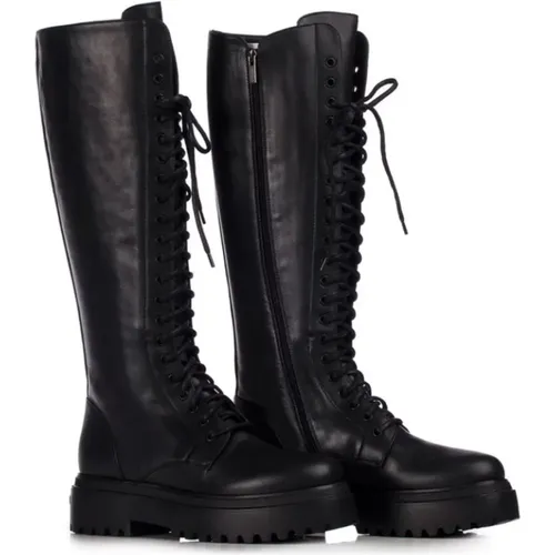 Leather Lace-Up Boots , female, Sizes: 4 UK - Le Silla - Modalova