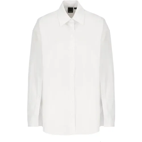Cotton Shirt with Collar , female, Sizes: 2XS, XS - pinko - Modalova