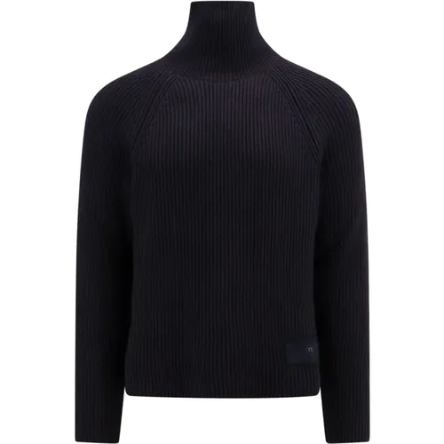 Blauer Rollkragenpullover , Herren, Größe: L - Ami Paris - Modalova