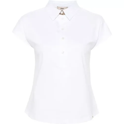 Weiße T-Shirts und Polos , Damen, Größe: XS - Herno - Modalova