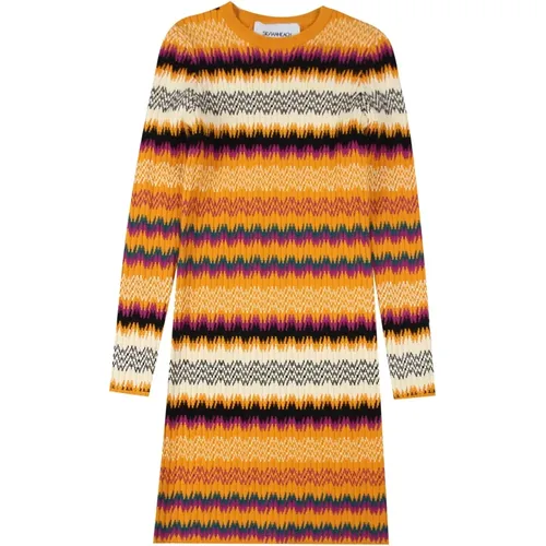 Patterned Knit Dress , female, Sizes: S, M - Silvian Heach - Modalova