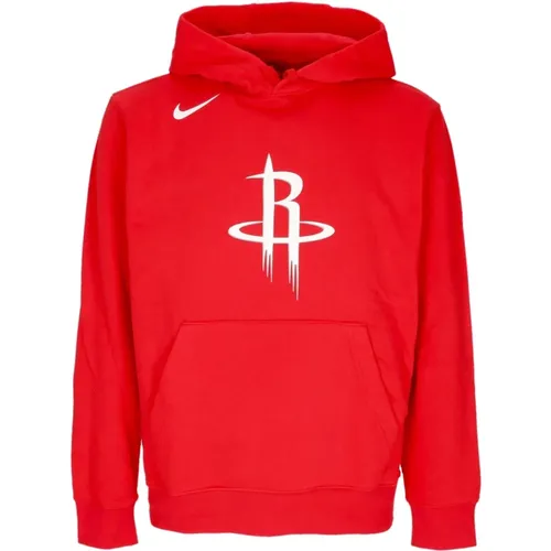 Houston Rockets Club Hoodie Rot , Herren, Größe: L - Nike - Modalova