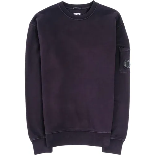 Diagonal Gewebter Crew Neck Sweatshirt , Damen, Größe: L - C.P. Company - Modalova