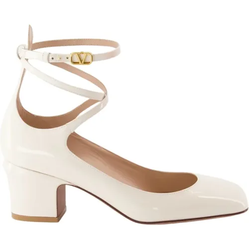 Tan-Go Square Toe Leather Pumps , female, Sizes: 6 UK - Valentino Garavani - Modalova