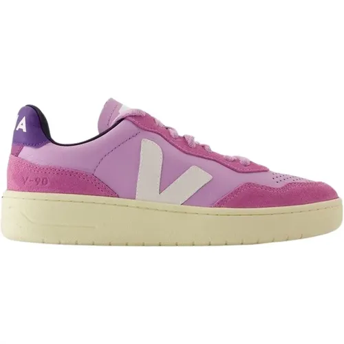 Leather Sneakers - Round Toe , female, Sizes: 4 UK, 3 UK, 6 UK, 8 UK, 7 UK, 5 UK - Veja - Modalova