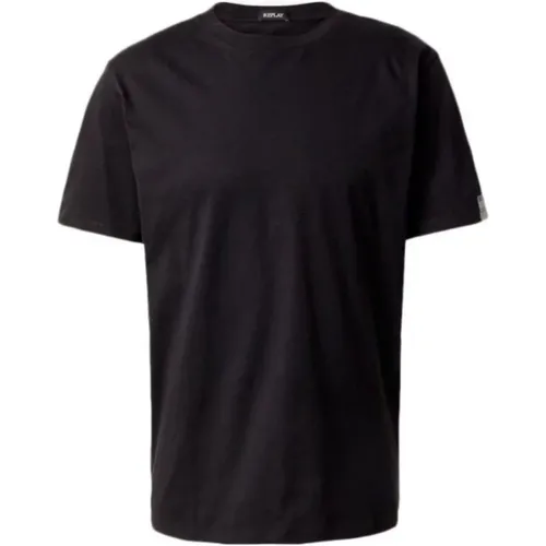 Herren Logo T-Shirt , Herren, Größe: L - Replay - Modalova