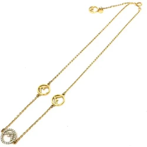 Pre-owned Metal necklaces , female, Sizes: ONE SIZE - Fendi Vintage - Modalova