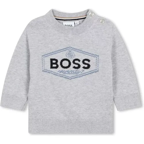 Baumwoll-T-Shirt mit Schulterknopfverschluss - Hugo Boss - Modalova