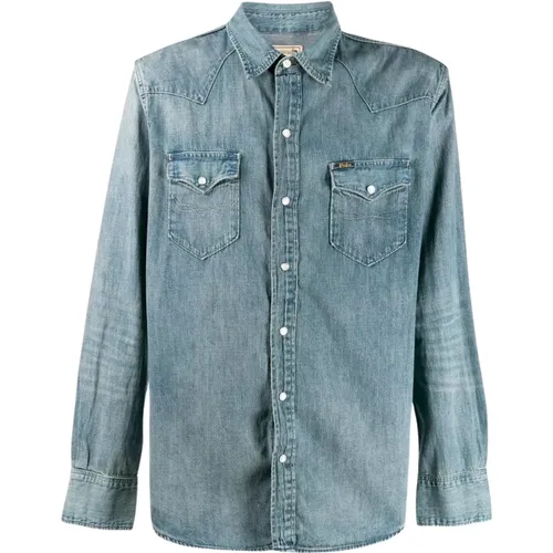 Western Denim Shirt for Men , male, Sizes: M, XL - Ralph Lauren - Modalova