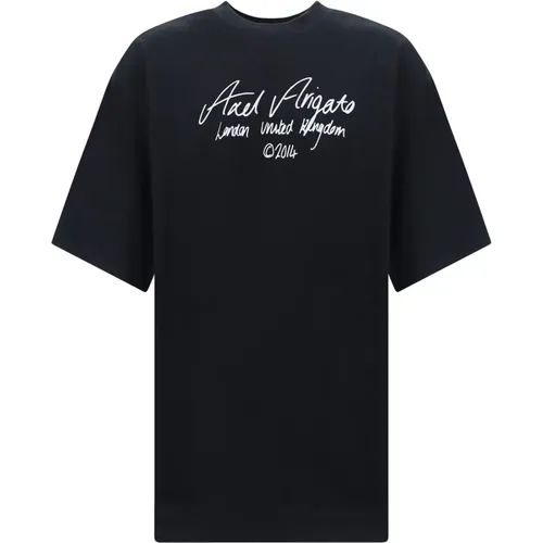 Schwarzes Baumwoll-Jersey-Logo-T-Shirt , Herren, Größe: S - Axel Arigato - Modalova