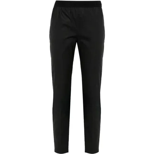 Schwarze Baumwoll-Popeline Slim Fit Hose , Damen, Größe: XS - Ermanno Scervino - Modalova