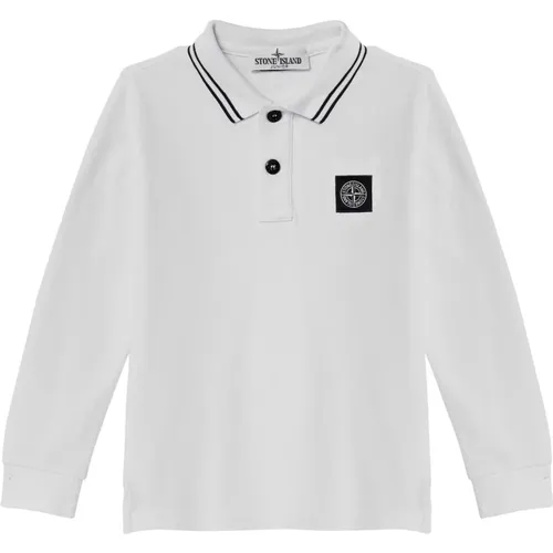 Long Sleeve Polo Shirt , unisex, Sizes: 12 Y, 10 Y - Stone Island - Modalova