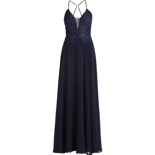 Besticktes Abendkleid mit Schlitz , Damen, Größe: L - Vera Mont - Modalova