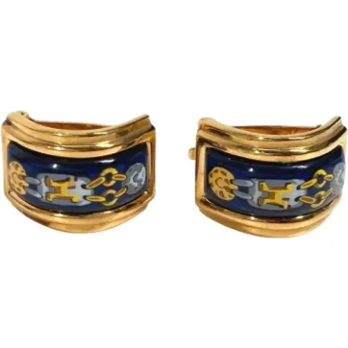 Pre-owned Gold earrings , female, Sizes: ONE SIZE - Hermès Vintage - Modalova