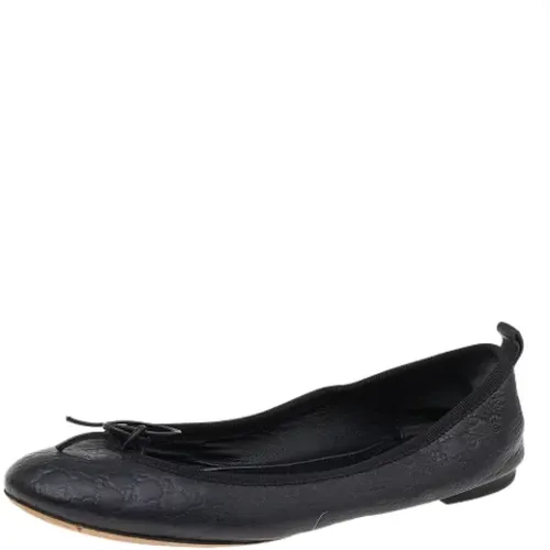 Pre-owned Leather flats , female, Sizes: 3 UK - Gucci Vintage - Modalova