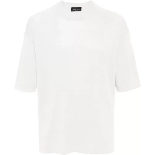 White Sweaters for Men and Women , male, Sizes: L, M - Roberto Collina - Modalova