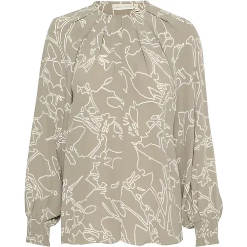 Printed Blouse with Puff Sleeves , female, Sizes: XL, M, XS, L, 2XL, 3XL, S, 2XS - InWear - Modalova