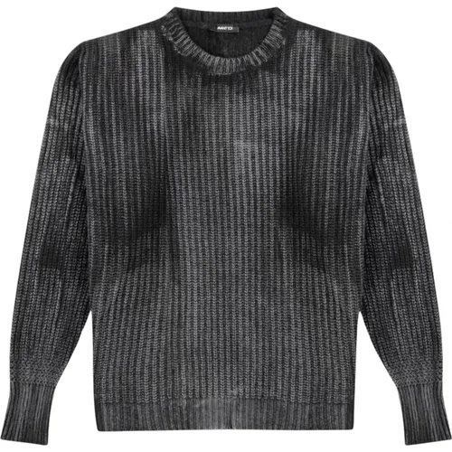 Luxuriöser Schwarz Grauer Woll-Kaschmir Pullover , Herren, Größe: 2XL - Avant Toi - Modalova