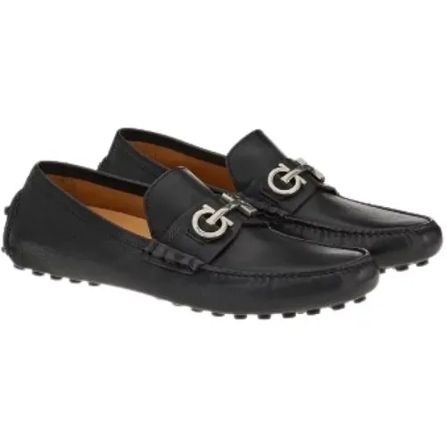 Men`s Leather Loafers , male, Sizes: 6 UK, 5 UK - Salvatore Ferragamo - Modalova
