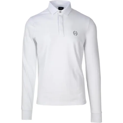 Long Sleeve Polo Shirt , male, Sizes: L, S, M, 2XL, XL - Armani Exchange - Modalova