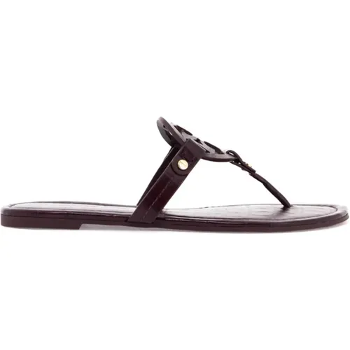 Crocodile Print Leather Flip-Flop Slides , female, Sizes: 4 UK, 6 UK, 7 UK, 5 UK, 3 UK - TORY BURCH - Modalova