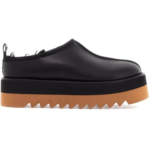 Eco-Leder Flatform Mules mit Stoffbesatz , Damen, Größe: 36 EU - Stella Mccartney - Modalova