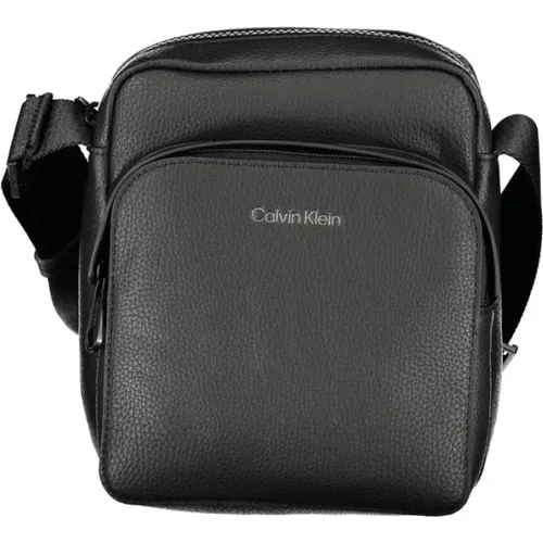 Elegant shoulder bag with contrasting accents , male, Sizes: ONE SIZE - Calvin Klein - Modalova