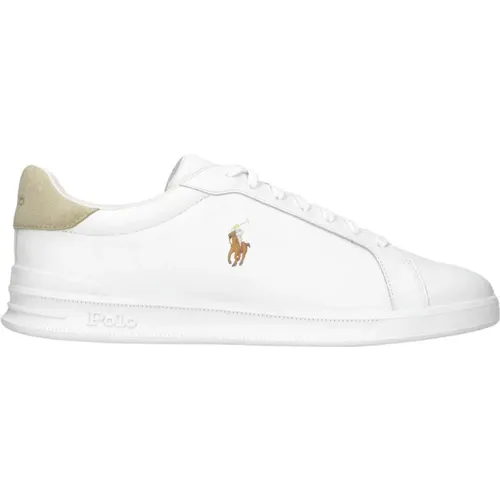 Weiße HRT Court Low-Top-Sneaker , Herren, Größe: 44 EU - Ralph Lauren - Modalova