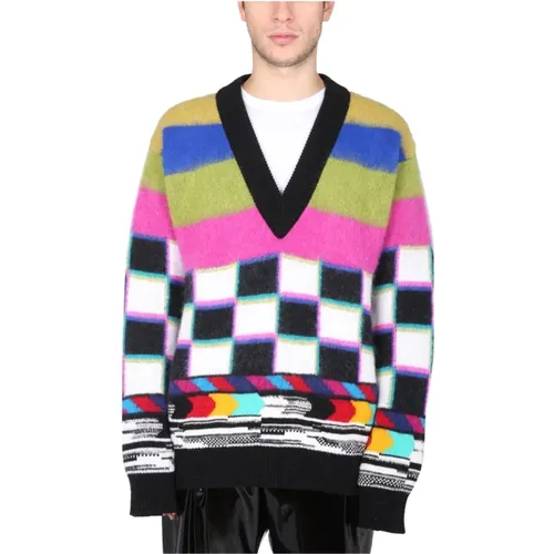 Glitch Sweater , male, Sizes: M - Dolce & Gabbana - Modalova