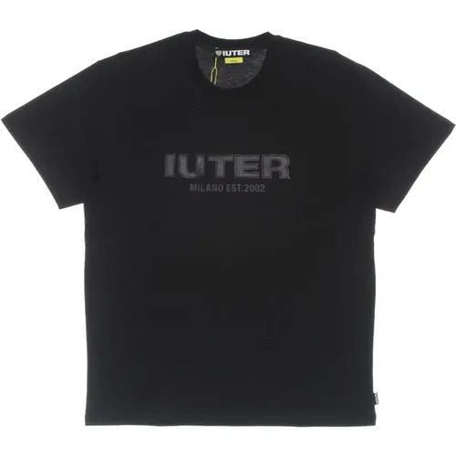 Schwarzes Est 2002 Tee Kurzarm , Herren, Größe: S - IUTER - Modalova