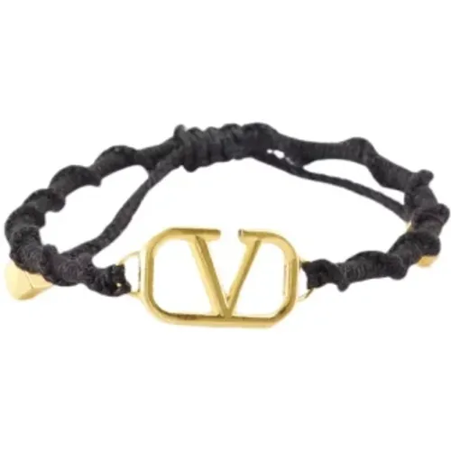 Metallisches Logo Armband , Herren, Größe: ONE Size - Valentino Garavani - Modalova