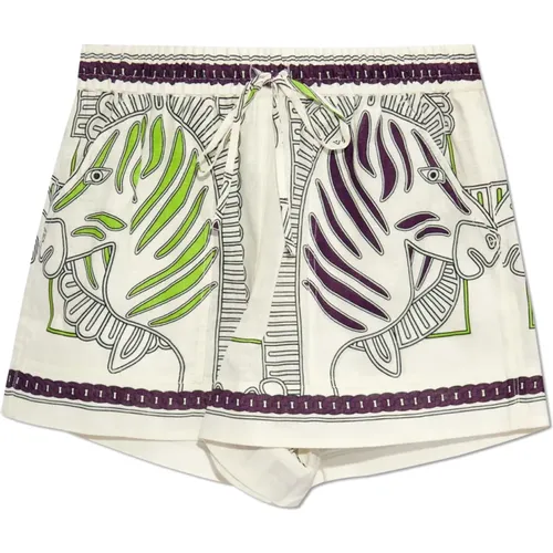 Leinenshorts , Damen, Größe: S - TORY BURCH - Modalova