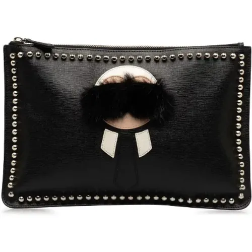 Pre-owned Leather clutches , female, Sizes: ONE SIZE - Fendi Vintage - Modalova