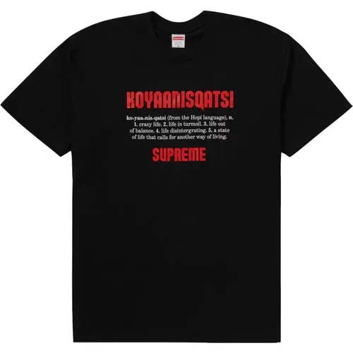 Limitierte Auflage Schwarzes Koyaanisqatsi Tee , Herren, Größe: L - Supreme - Modalova