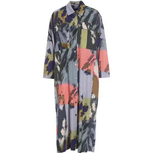 Shadow Collage Oversize Shirt Dress , female, Sizes: L, M, S - Bitte Kai Rand - Modalova