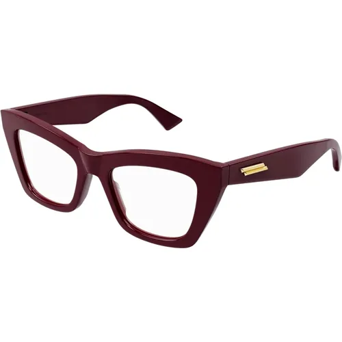 Burgundy Eyewear Frames , unisex, Sizes: 50 MM - Bottega Veneta - Modalova