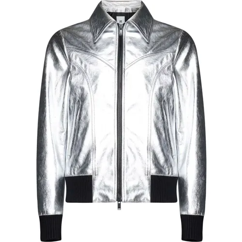 Metallic Finish Leather Coat , male, Sizes: L - PT Torino - Modalova