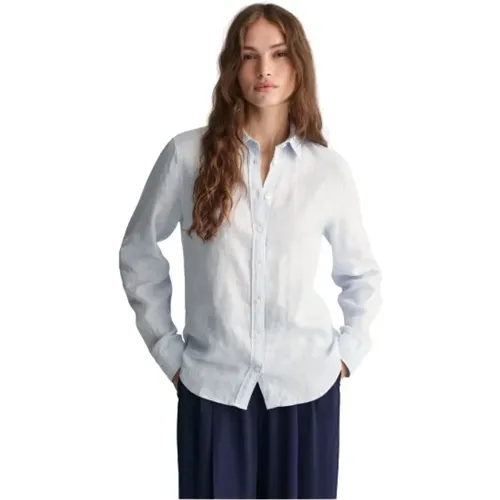 Leinen Chambray Hemd , Damen, Größe: 2XL - Gant - Modalova