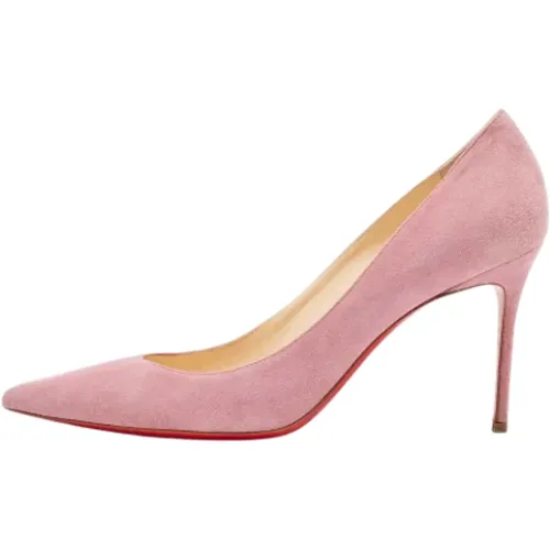 Pre-owned Suede heels , female, Sizes: 6 1/2 UK - Christian Louboutin Pre-owned - Modalova