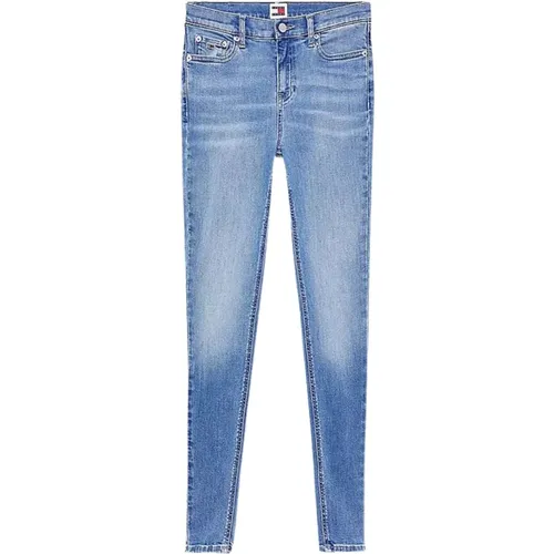 Skinny Denim Jeans with Distressed Details , female, Sizes: W27 - Tommy Hilfiger - Modalova