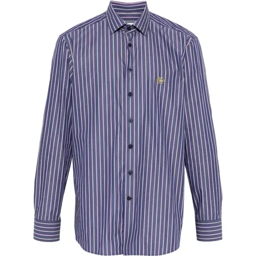 Striped Cotton Poplin Shirt , male, Sizes: M, 3XL, XL, 2XL - ETRO - Modalova