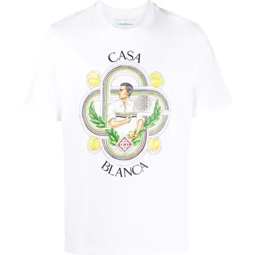 Le Joueur Print T-Shirt , male, Sizes: 2XL - Casablanca - Modalova